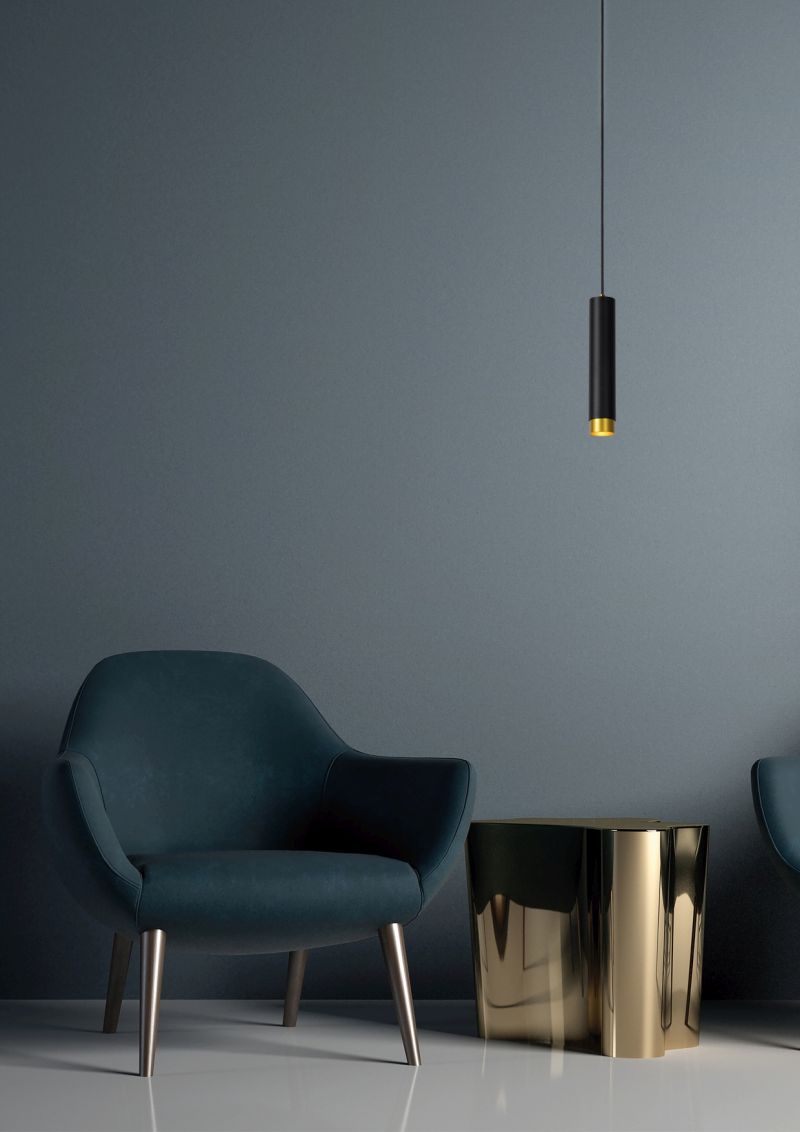 Lucide FLORIS - Závesné svietidlo - Ø 5,9 cm - 1xGU10 - Čierna